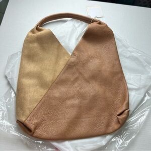 Two-Tone Tan and Brown Women's Bag